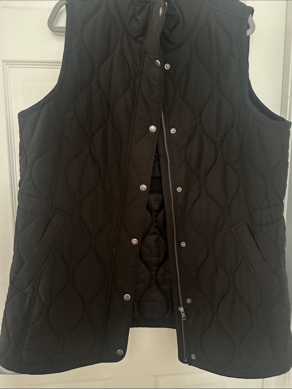 Talbots Black Quilted Sleeveless Puffer Vest